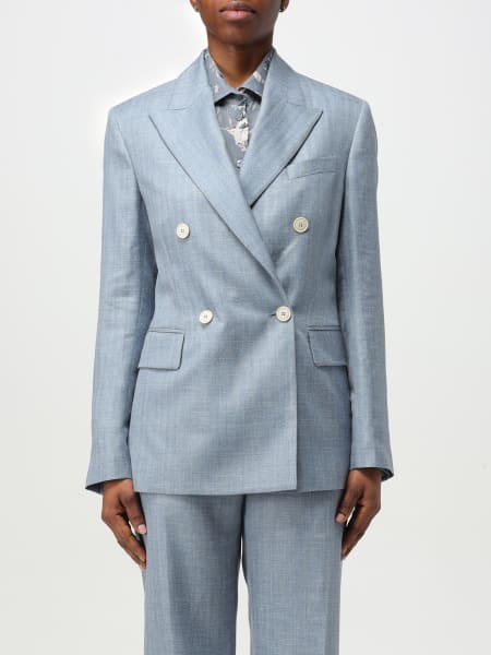 Blazer a doppiopetto Eleventy in misto lino>
