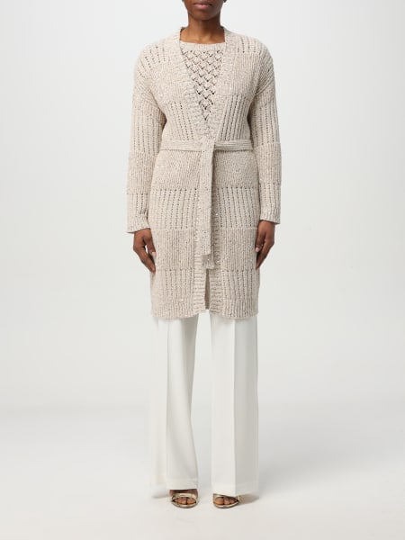 Cardigan a vestaglia in maglia di cotone Eleventy>