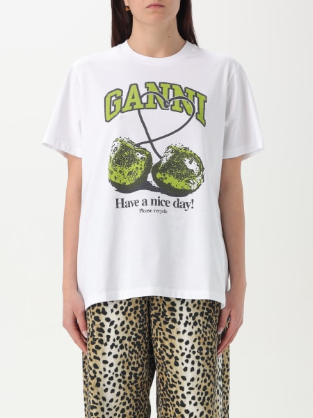 Ganni: T-shirt Ganni in cotone con stampa