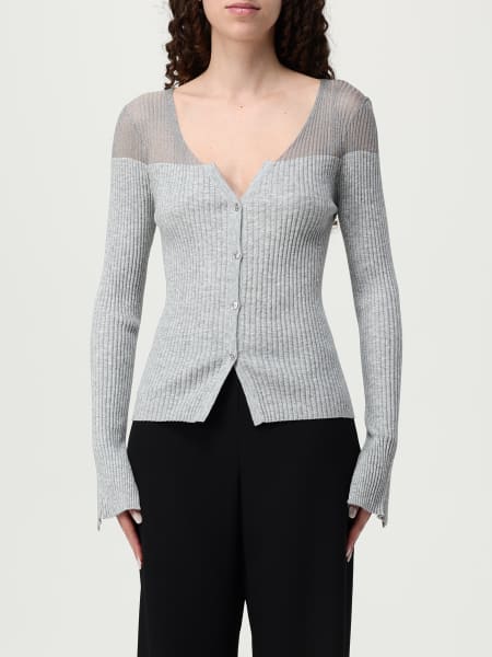 Pinko: Cardigan Pinko in seta e cashmere a costine