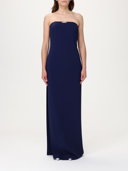 ワンピース ELISABETTA FRANCHI Woman Dress Indigo AM41B 828 Elisabetta Franchi Outlet: Dress woman - Indigo | Elisabetta
