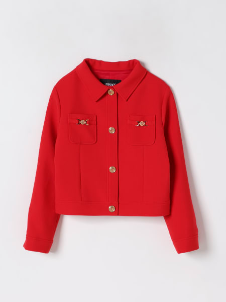 Versace: Giacca camicia in misto viscosa e cotone Versace