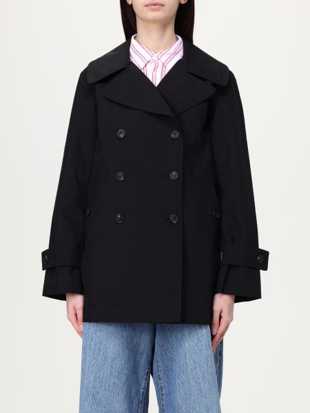 ジャケット SAVE THE DUCK Woman Jacket Black D31600WGRIN20 10000 SAVE THE DUCK: double-breasted technical fabric trench coat