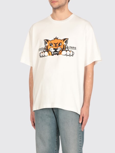 T-shirt in cotone con stampa Tiger Kenzo
