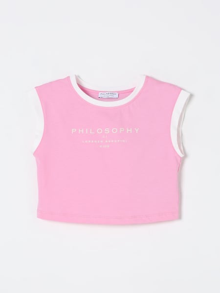Tシャツ・カットソー PHILOSOPHY DI LORENZO SERAFINI Crop fit top Philosophy Di Lorenzo Serafini T-shirt for Girls SS25