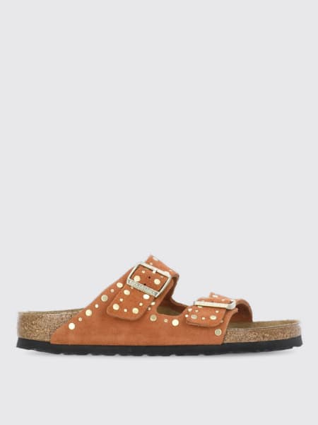 Sandalo Arizona Rivet Birkenstock in camoscio con borchie >