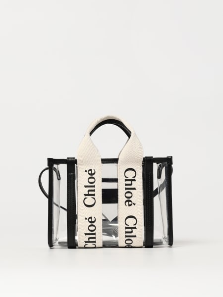 Borsa Mini Woody Chloè in pvc e pelle >