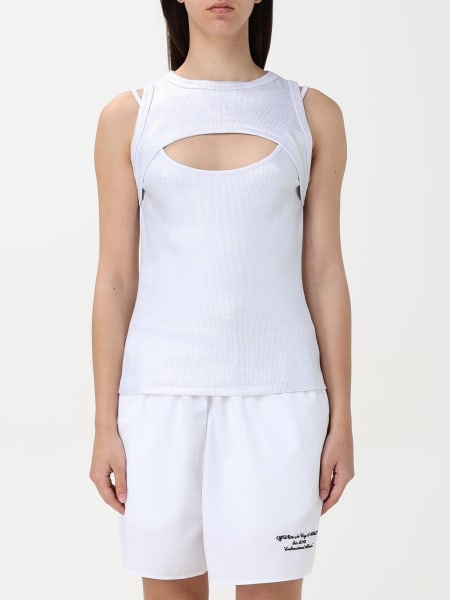 Top cut-out Off-White in cotone stretch >