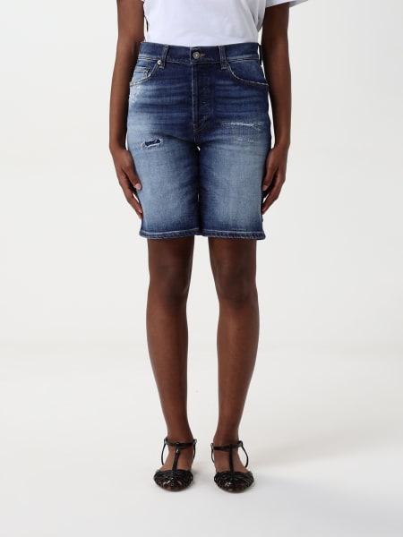 ショートパンツ DONDUP Woman Short Blue DP744DSE340IM2 800 DONDUP: Short woman - Blue | Dondup short DP744DSE340IM2