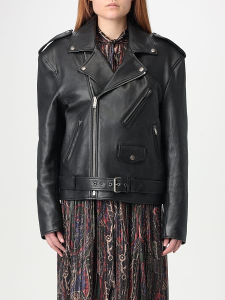 ジャケット SAINT LAURENT Woman Jacket Black 825533YCOQ2 1000 SAINT LAURENT: leather jacket - Black | Saint Laurent jacket