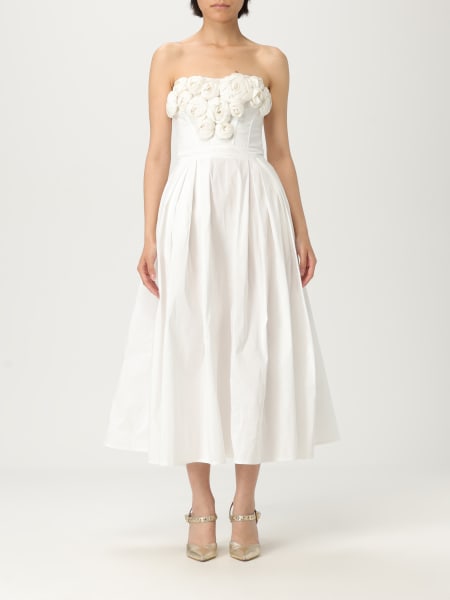 ワンピース ELISABETTA FRANCHI Woman Dress White AM55B 360 Elisabetta Franchi Dress for Women SS25 | GIGLIO.COM
