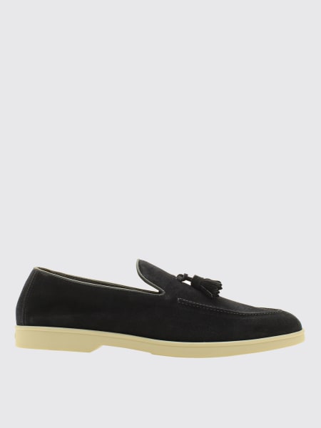 Doucal's: Mocassino Doucal's in camoscio con nappe