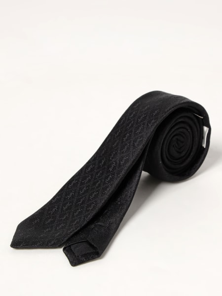Cravatta Saint Laurent in seta con monogram YSL jacquard>