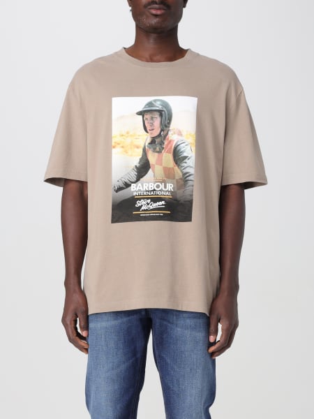 Tシャツ・カットソー BARBOUR Men T Shirts MGI0284 BEIGE Barbour T-shirt for Men SS25 | GIGLIO.COM