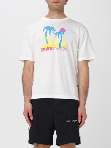 T-shirt in cotone con stampa grafica Palm Angels