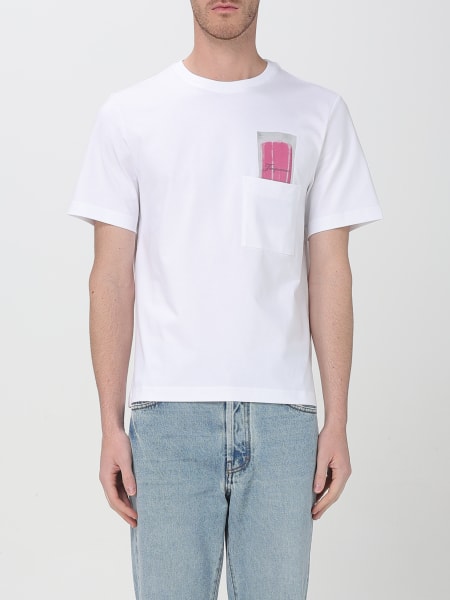 Tシャツ・カットソー JACQUEMUS Men T-shirt White 255JS2812463 1JA Beige logo-print T-Shirt Jacquemus - men - JACQUEMUS