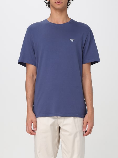 Tシャツ・カットソー BARBOUR Men T-shirt Blue MTS1265 NY91 Barbour x Steve McQueen logo-print T-shirt | Blue | FARFETCH JO