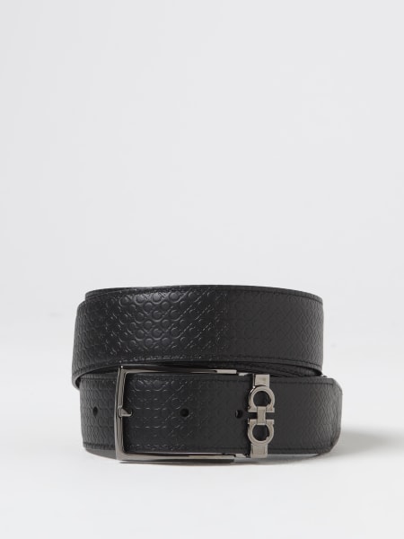 Cintura Gancini Ferragamo reversibile in pelle >