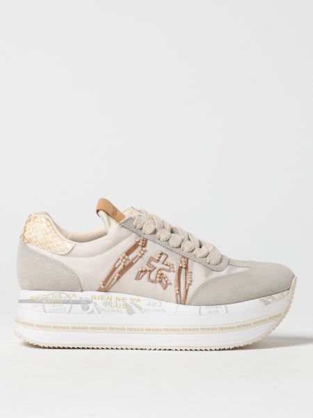 Premiata: Sneakers Beth Premiata in camoscio e nylon con perline applicate
