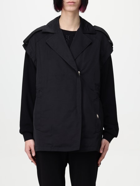 LIU JO: Waistcoat woman - Black | Liu Jo jacket TA5218T2904