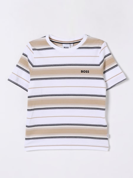 Boss: T-shirt in cotone a righe Boss