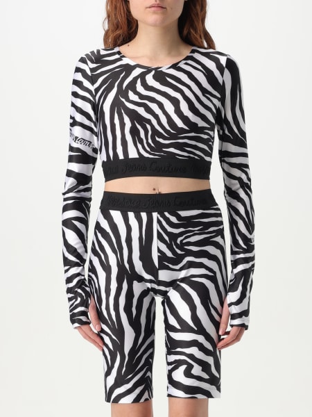 Versace Jeans Couture zebra striped crop top