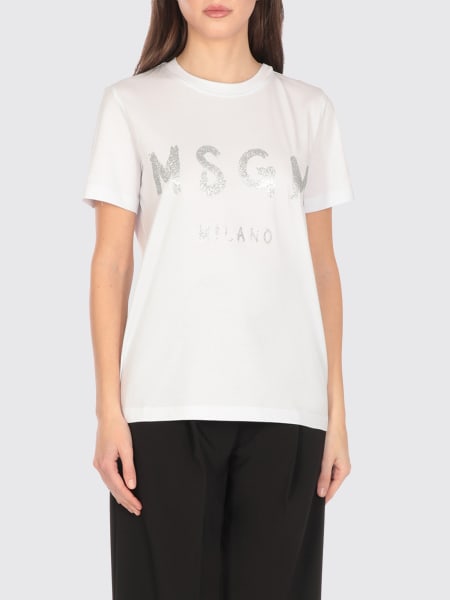 MSGM: T-shirt MSGM in cotone con logo
