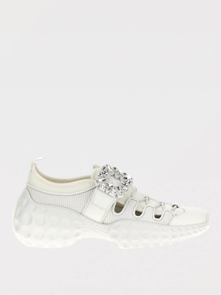 Roger Vivier: Sneakers Viv' Run Light Trekky Roger Vivier in mesh e pelle con fibbia gioiello