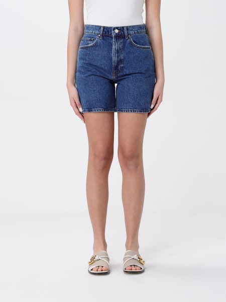 ショートパンツ ANINE BING Woman Short Blue A0510677 WHD6 Shorts Anine Bing Kat in blue denim | H-Brands