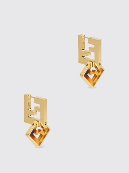 Orecchini Forever Fendi in ottone e resina tartarugata