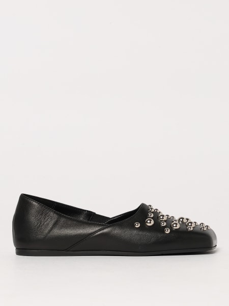 Vic Matié: Ballerina Vic Matiè in pelle con borchie cabochon