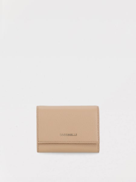 財布・小物その他 COCCINELLE Woman Wallet Beige E2MW511F701 N71 NEW COCCINELLE Wallet METALLIC SOFT Female Leather Beige