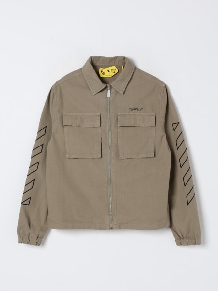 Off-White Kids: Off-White boy cotton jacket with logo