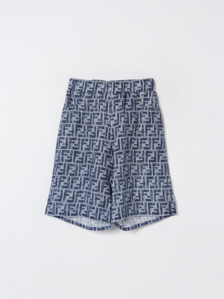 Fendi: Pantaloncino jogging in lino FF Fendi