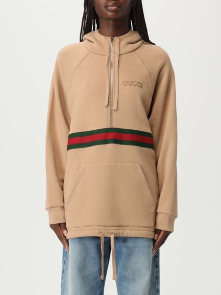 Gucci: Felpa con cappuccio Web Gucci in cotone