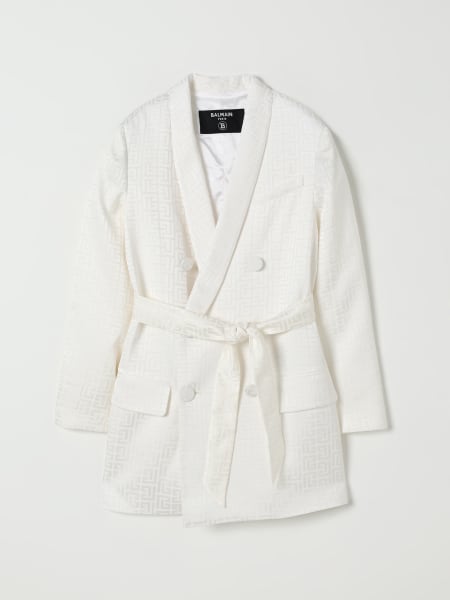 Blazer a doppiopetto con monogramma Balmain
