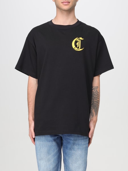 Tシャツ・カットソー JUST CAVALLI Men T-shirt Blue 77OAHT08CJ500 V04 JUST CAVALLI Men's Black Tiger Logo T-Shirt | eBay