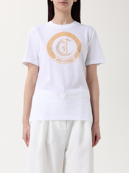 Tシャツ・カットソー JUST CAVALLI Woman T-Shirt White 76PAHE00CJ110 003 Just Cavalli T-shirt for Women SS25 | GIGLIO.COM