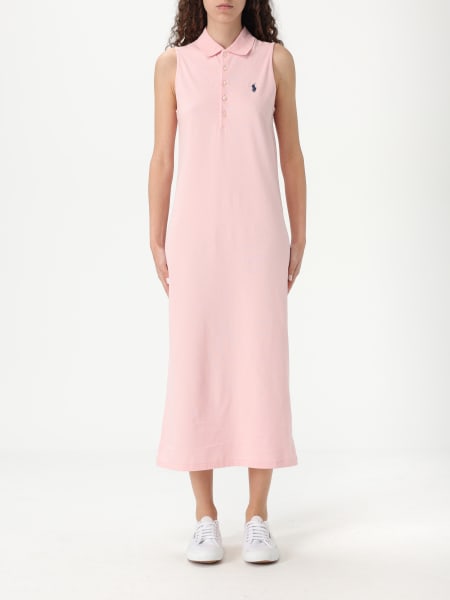 ワンピース Ralph Lauren Dress Pink Sand セール】 (ガールズ 7才～16才)プリーテッド ストレッチ
