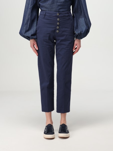 パンツ DONDUP Woman Pants Blue DP576GSE046DIZ1 866 DONDUP: women's pants - Blue | Dondup pants DP576GSE046DIZ1