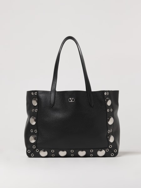 Borsa Nellcôte Valentino Garavani in pelle martellata con borchie ed occhielli >