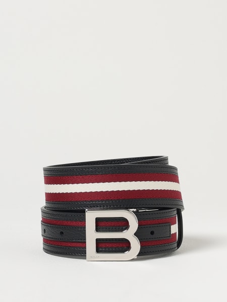 Cintura Bally in pelle a grana e nylon >