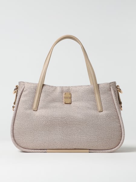 Borbonese: Borsa Cahier Shopper M Borbonese in nylon riciclato stampa OP