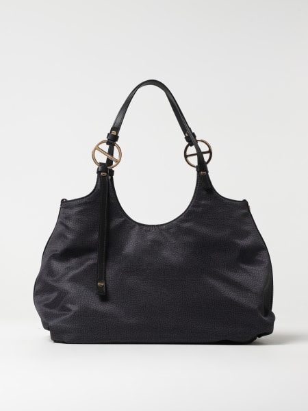 Borbonese: Borsa Shopping M Borbonese in nylon riciclato stampa OP e pelle