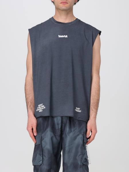 Disclaimer printed cotton tank top
