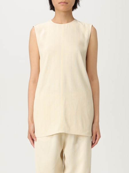 Top smanicato Toteme in misto viscosa e lino