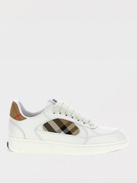 Sneakers Terrace Burberry in pelle e cotone spalmato >