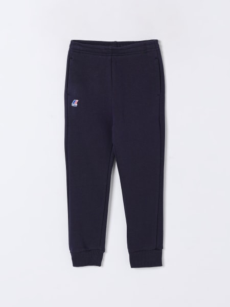 K-Way: Pantalone jogging in cotone con logo K-way