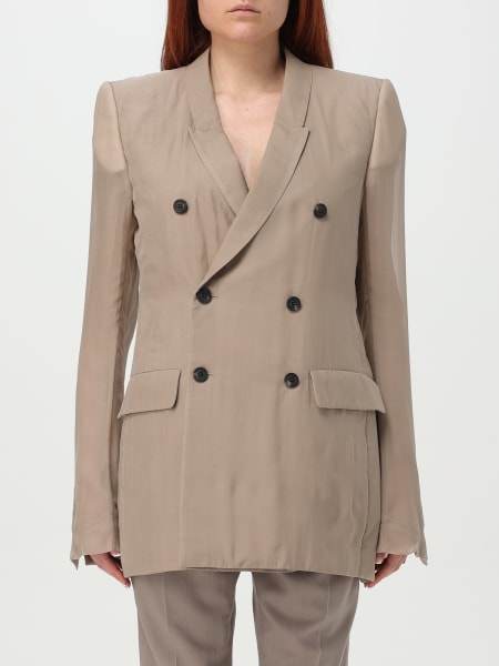 アウターその他 RICK OWENS Woman Blazer Beige RP01E7756S 64 RICK OWENS: women's blazer - Beige | Rick Owens blazer