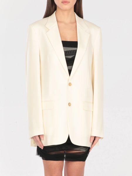 アウターその他 MM6 MAISON MARGIELA Woman Blazer Ivory S62BN0108S47848 101 MM6 MAISON MARGIELA: Blazer woman - Ivory | Mm6 Maison